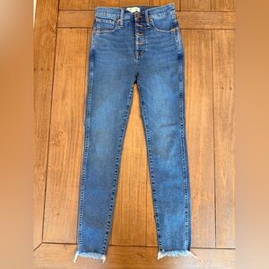 Madewell 10” High Rise Skinny Stretch Womens Blue Denim Jeans Size 26